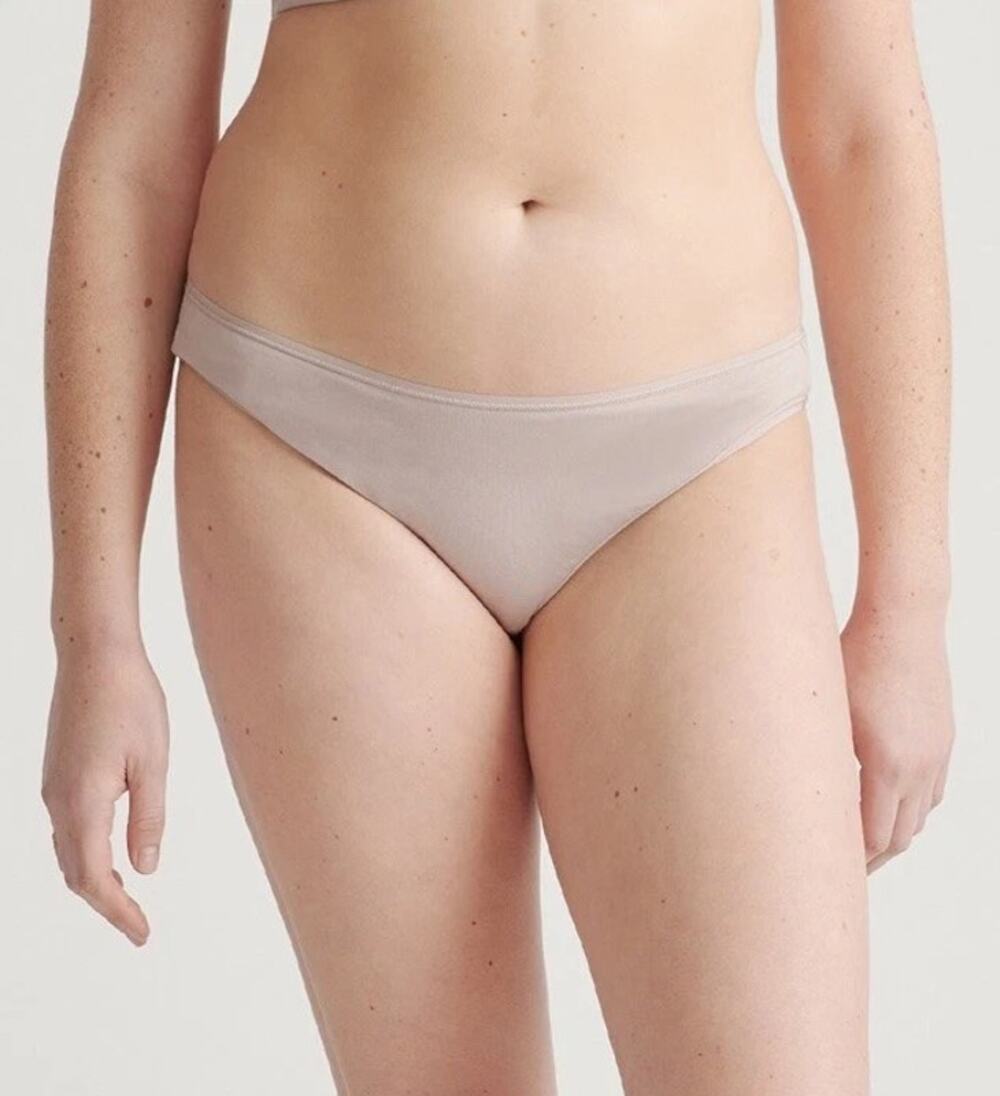 Quince Women's Organic Cotton Bikini Panties 6-pk Mink NEW ~ Size S